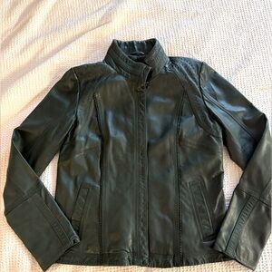 Overland Forest Green Leather Jacket
